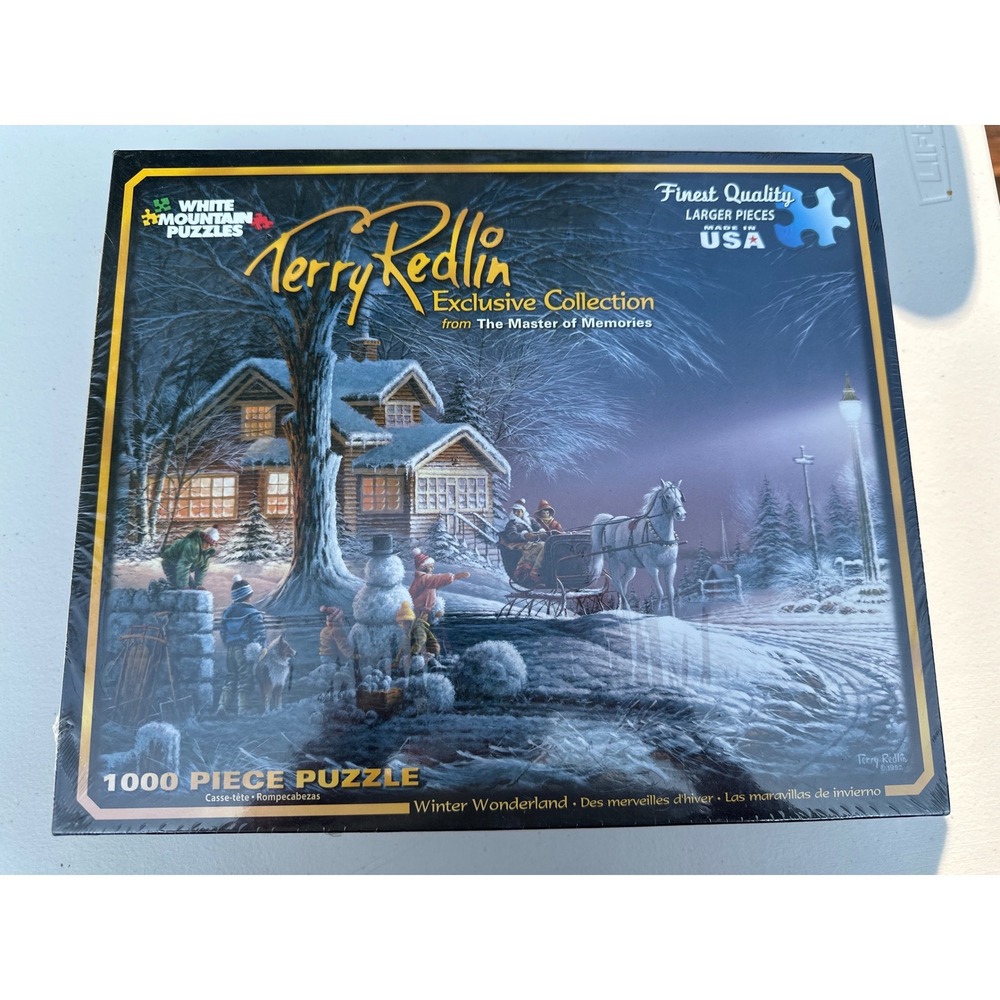 White‎ Mountain Terry Redlin Winter Wonderland 1000 Piece Jigsaw Puzzle 517 NEW